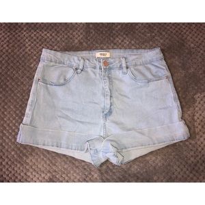 Denim High-waisted Shorts